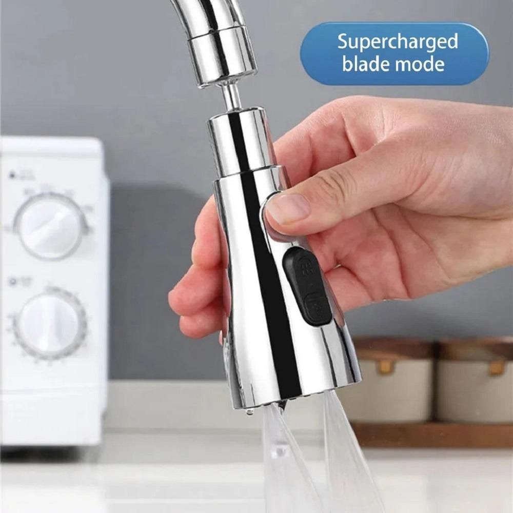3-Mode Kitchen Sink Faucet – Stainless Steel, High-Pressure Spray