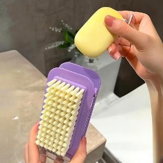 Multifunctional Non-Slip Soap Box with Built-In Brush & Foam Maker