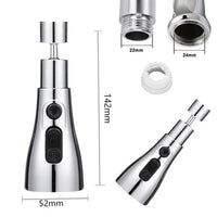 3-Mode Kitchen Sink Faucet – Stainless Steel, High-Pressure Spray