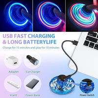 Magic Flying Orb Spinner Toy – Colorful Hover & Spin Outdoor Fun for Kids (Multicolor)