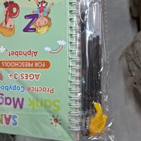 Sank Magic Practice Copybook for Kids (4 BOOK + 10 REFILL+ 1 Pen +1 Grip) | Reusable Handwriting Book Set