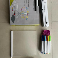 3D LED Acrylic Message Board – Glow Writing Pad with 12 Neon Pens (USB Powered)